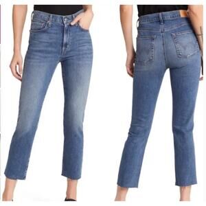 Women's Edwin Anthropologie High Rise Cropped Denim Jeans, Raw Hem, Sz 34 NWT